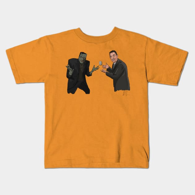 Frankenstein & Hanks Waste a Minute of Our Time Kids T-Shirt by 51Deesigns